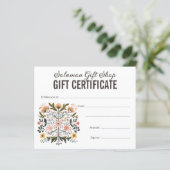 Kunstnijverheid winkel cadeaubon certificaat (Staand voorkant)