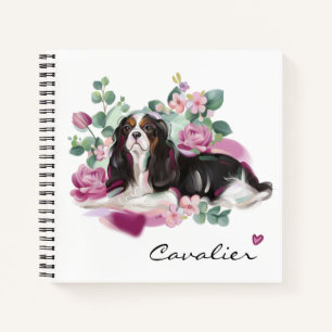 Kunstnotitieboek  roze bloem notitieboek