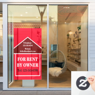 KUNSTOBJECT TE HUUR DOOR EIGENAAR Aangepaste makel Raamsticker