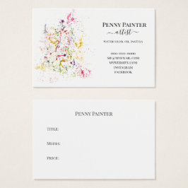 KUNSTONDERNEMING EN TITEL KAARTEN VISITEKAARTJE