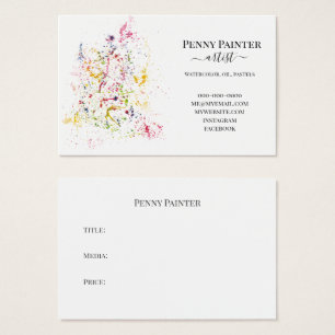 KUNSTONDERNEMING EN TITEL KAARTEN VISITEKAARTJE