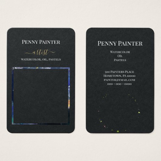 KUNSTONDERNEMINGEN EN CONTACTPROFIELKAARTEN VISITEKAARTJE (Voorkant /achterkant)