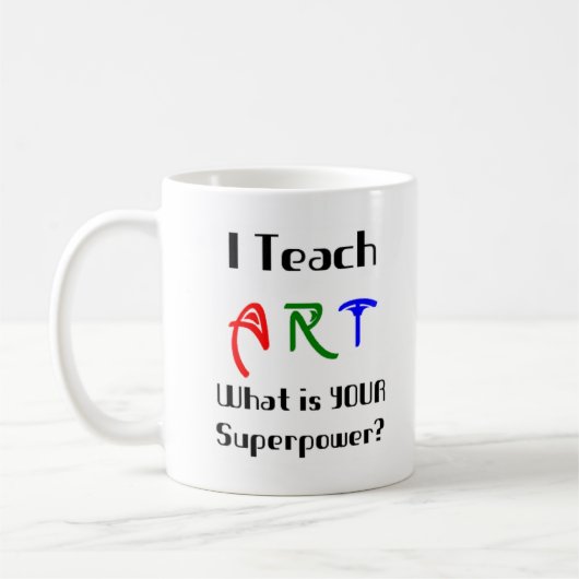 kunstonderwijs geven koffiemok (Links)