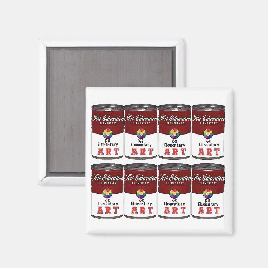 Kunstonderwijs, Pop Kunst - Magneet (Voorkant / Achterkant)