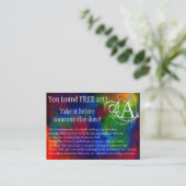 Kunstontkenning Donkere regenboogWaterverf Visitekaartje (Staand voorkant)