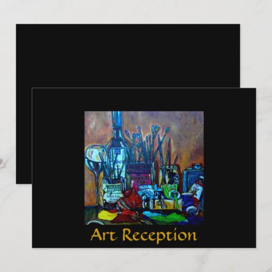 Kunstontvangst/show-uitnodiging Kaart (Voorkant / Achterkant)