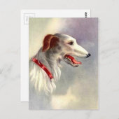kunstontwerp Borzoi Dog Briefkaart (Voorkant / Achterkant)