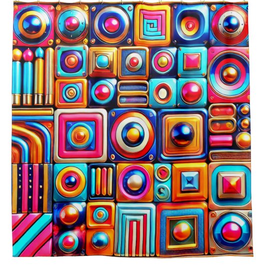 Kunstontwerp Douchegordijn (Voorkant)