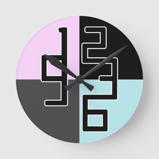 Kunstontwerp modern horloge ronde klok (Voorkant)