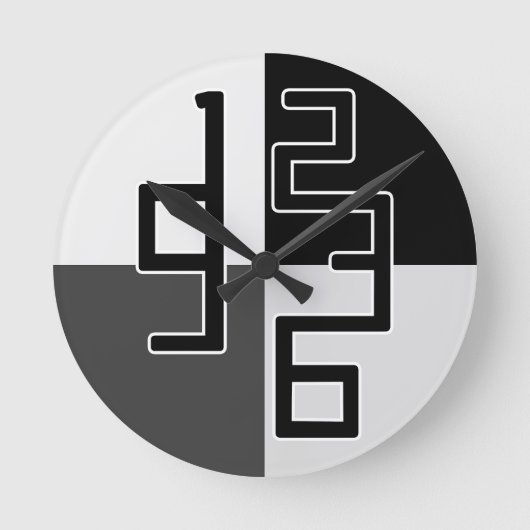 Kunstontwerp modern horloge ronde klok (Voorkant)