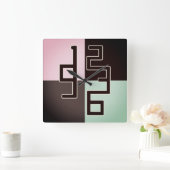 Kunstontwerp modern horloge vierkante klok (Huis)