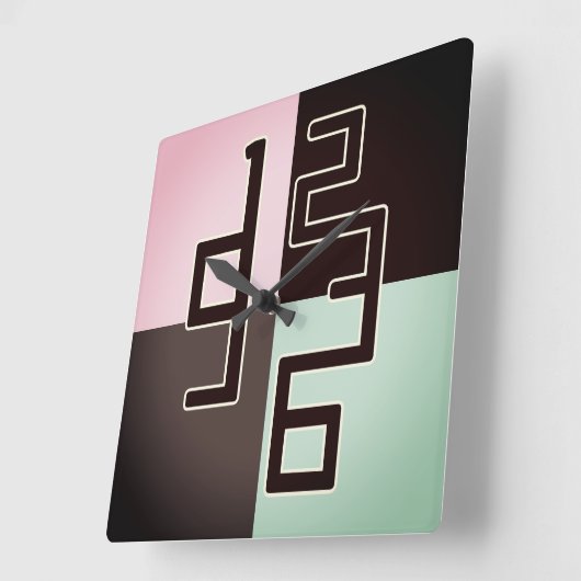 Kunstontwerp modern horloge vierkante klok (Hoek)