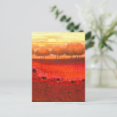 Kunstontwerp "Red Flowerfield" is een droom van La Briefkaart (Staand voorkant)