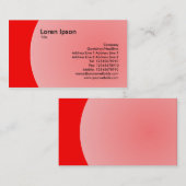 Kunstontwerp - rood visitekaartje (Voorkant / Achterkant)