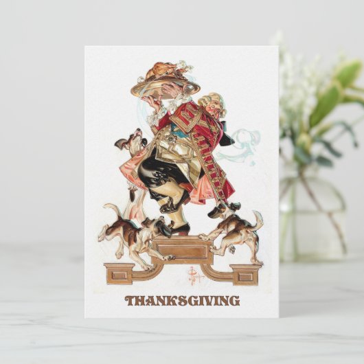 kunstontwerp-Thanksgiving Invitaties Kaart (Staand voorkant)