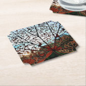 Kunstontwerp van de natuur - Herfst Leaf Onderzett Kartonnen Onderzetters (Gekanteld)