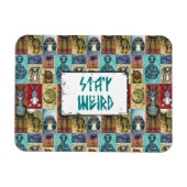 Kunstontwerp van dun dier collage Folk Magneet (Horizontaal)