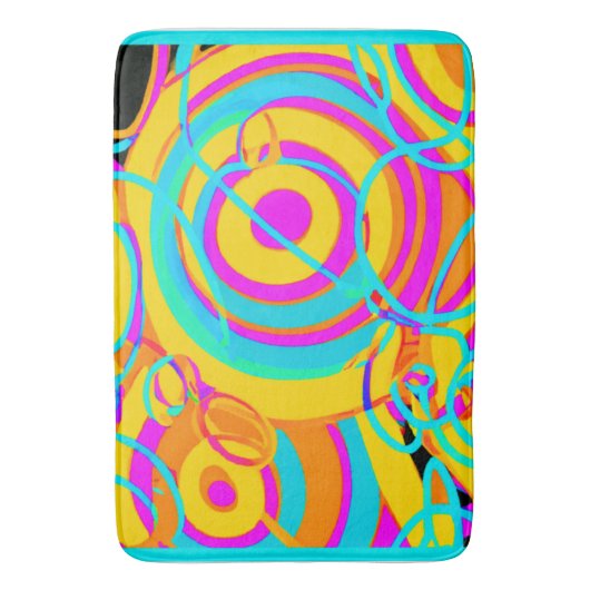 Kunstontwerp van het elektrisch neonpatroon badmat (Voorkant Verticaal)