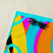 Kunstontwerp van het elektrisch neonpatroon strandlaken (In situ)