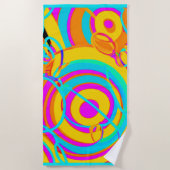 Kunstontwerp van het elektrisch neonpatroon strandlaken (Voorkant)