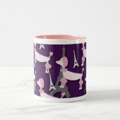 Kunstontwerp van het pop-uppatroonpatroon van Pari Tweekleurige Koffiemok (Center)