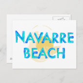 Kunstontwerp van Navarre Beach Florida Briefkaart (Voorkant / Achterkant)