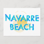 Kunstontwerp van Navarre Beach Florida Briefkaart (Voorkant)