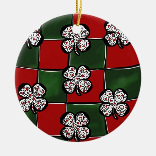 Kunstontwerp van Saint Patty Keramisch Ornament (Voorkant)