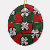 Kunstontwerp van Saint Patty Keramisch Ornament (Links)