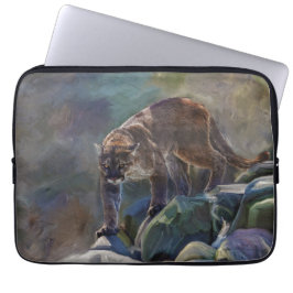 Kunstontwerp voor de prowling Cougar Mountain Lion Laptop Sleeve