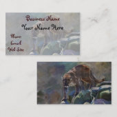 Kunstontwerp voor de prowling Cougar Mountain Lion Visitekaartje (Voorkant / Achterkant)