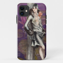  kunstontwerp voor deco Flapper Lady Case-Mate iPhone Case