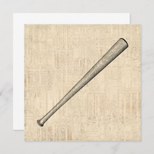 Kunstontwerp voor honkbalsport kaart (Voorkant / Achterkant)