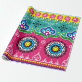 Kunstontwerp voor Indiase en Pakistaanse vrachtwag Cadeaupapier (Uitgerold)