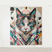 Kunstontwerp voor katten wandkleed (Voorkant)