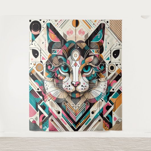 Kunstontwerp voor katten wandkleed (Voorkant)