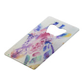 Kunstontwerp voor kleurrijke Giraffe Dierlijke Wat Creditkaart Flessenopener (Achterkant Gekanteld)