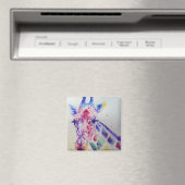 Kunstontwerp voor kleurrijke Giraffe Dierlijke Wat Magneet (Insitu (Vaatwasser))