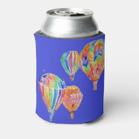 Kunstontwerp voor kleurrijke hot-luchtballon Water Blikjeskoeler (Blikje Achterkant)