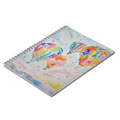 Kunstontwerp voor kleurrijke hot-luchtballon Water Notitieboek (Linkerzijde)