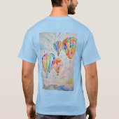 Kunstontwerp voor kleurrijke hot-luchtballon Water T-shirt (Achterkant)