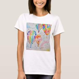 Kunstontwerp voor kleurrijke hot-luchtballon Water T-shirt