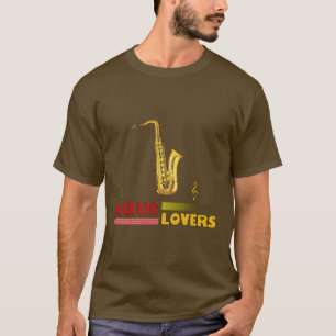 Kunstontwerp voor muziekopladers, saxophone Word T-shirt