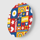 Kunstontwerpklok van 1980 voor altijd liefhebbende grote klok (Hoek)