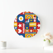 Kunstontwerpklok van 1980 voor altijd liefhebbende grote klok (Huis)