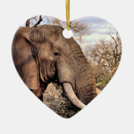 Kunstornament voor wilde olifanten keramisch ornament