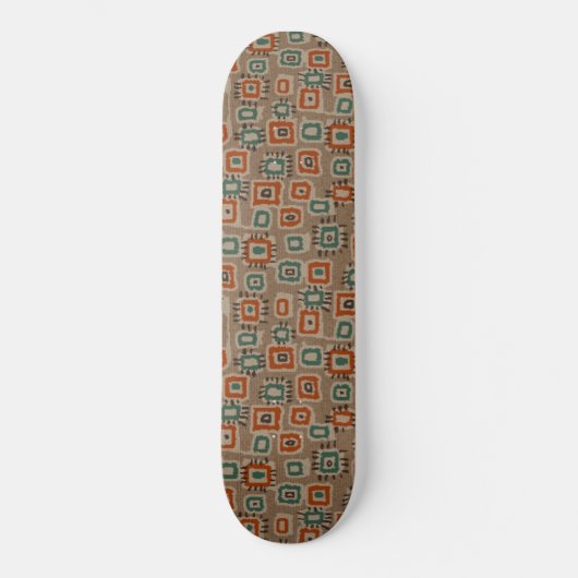 Kunstoude kleren aan skateboard (Voorkant)
