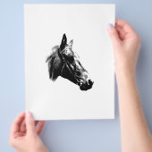 Kunstpaarden met zwarte en witte Pop Flyer (Hand)