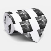 Kunstpaarden met zwarte en witte Pop Stropdas (Opgerold)