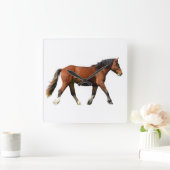 Kunstpaarden schilderen vierkante klok (Huis)